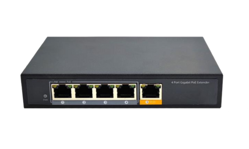 DCN 4ch 10/100/1000M High Power PoE Extender, DCN-PE-4P